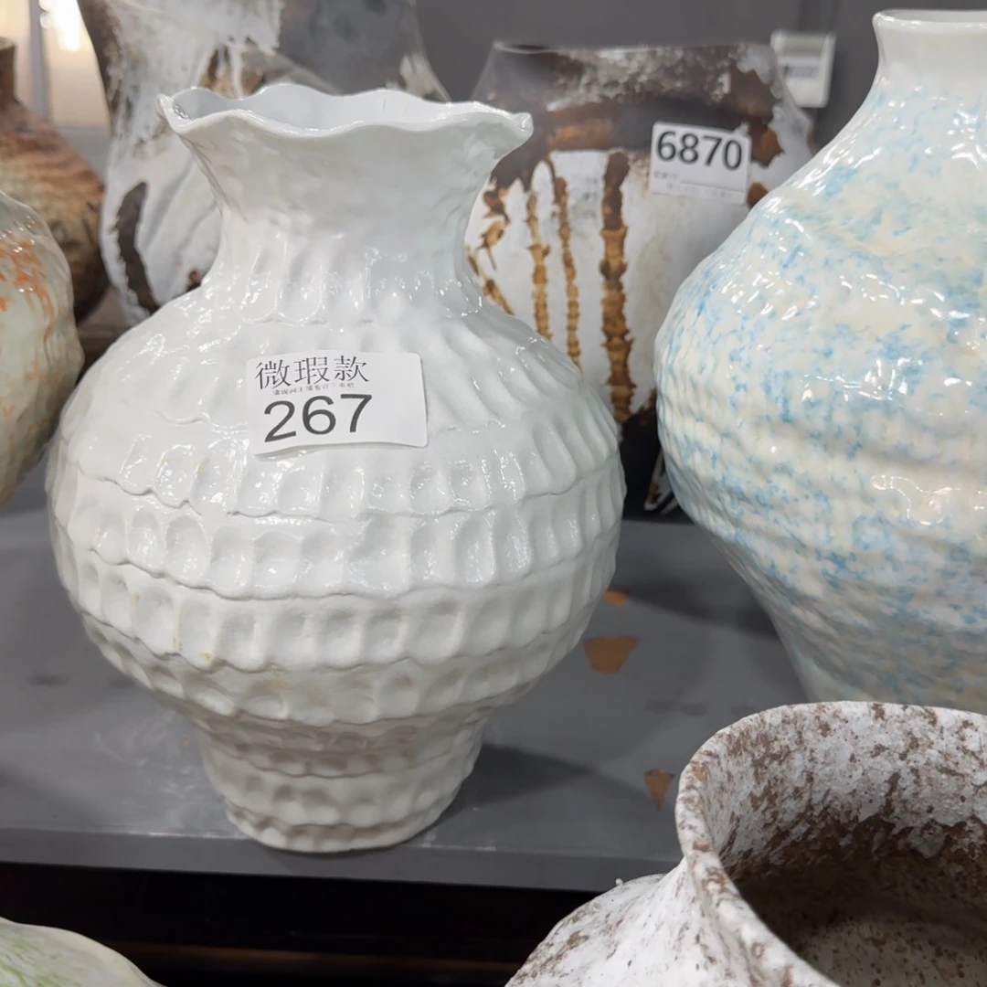 王***生摆件景德镇高温花瓶编码267高30口8默认无孔