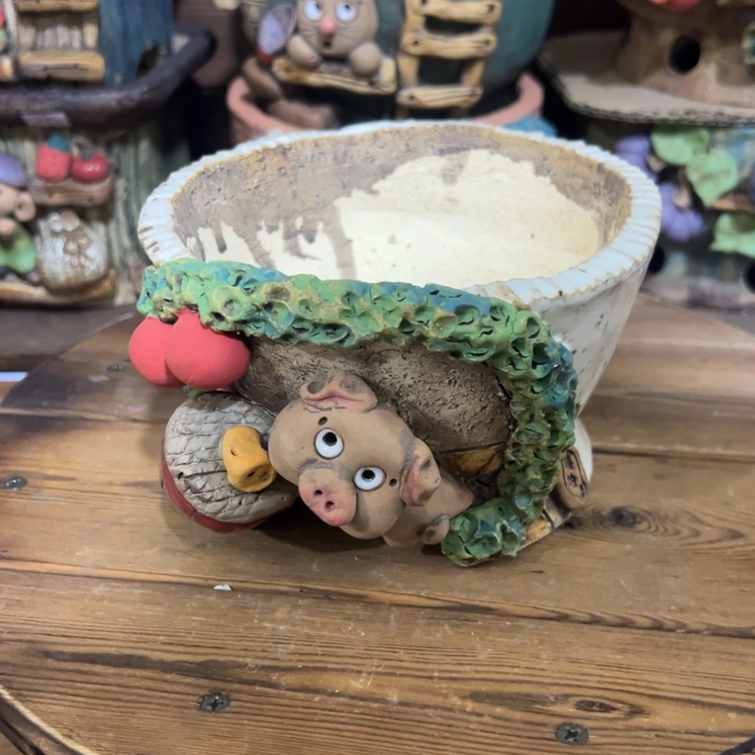 红陶嘻哈多肉花盆