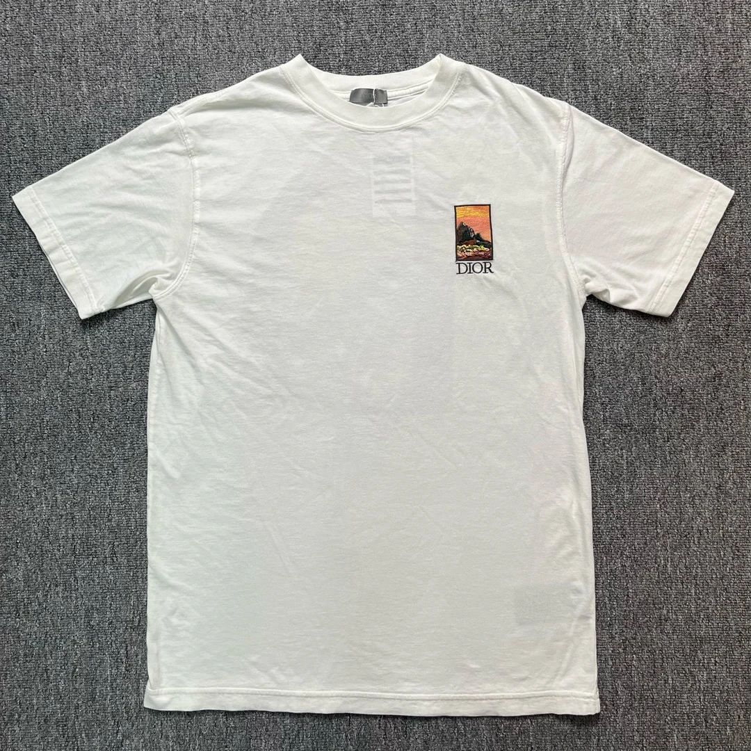 99新 DIOR/迪奥 风景刺绣白色短袖/XS码/95新/11088