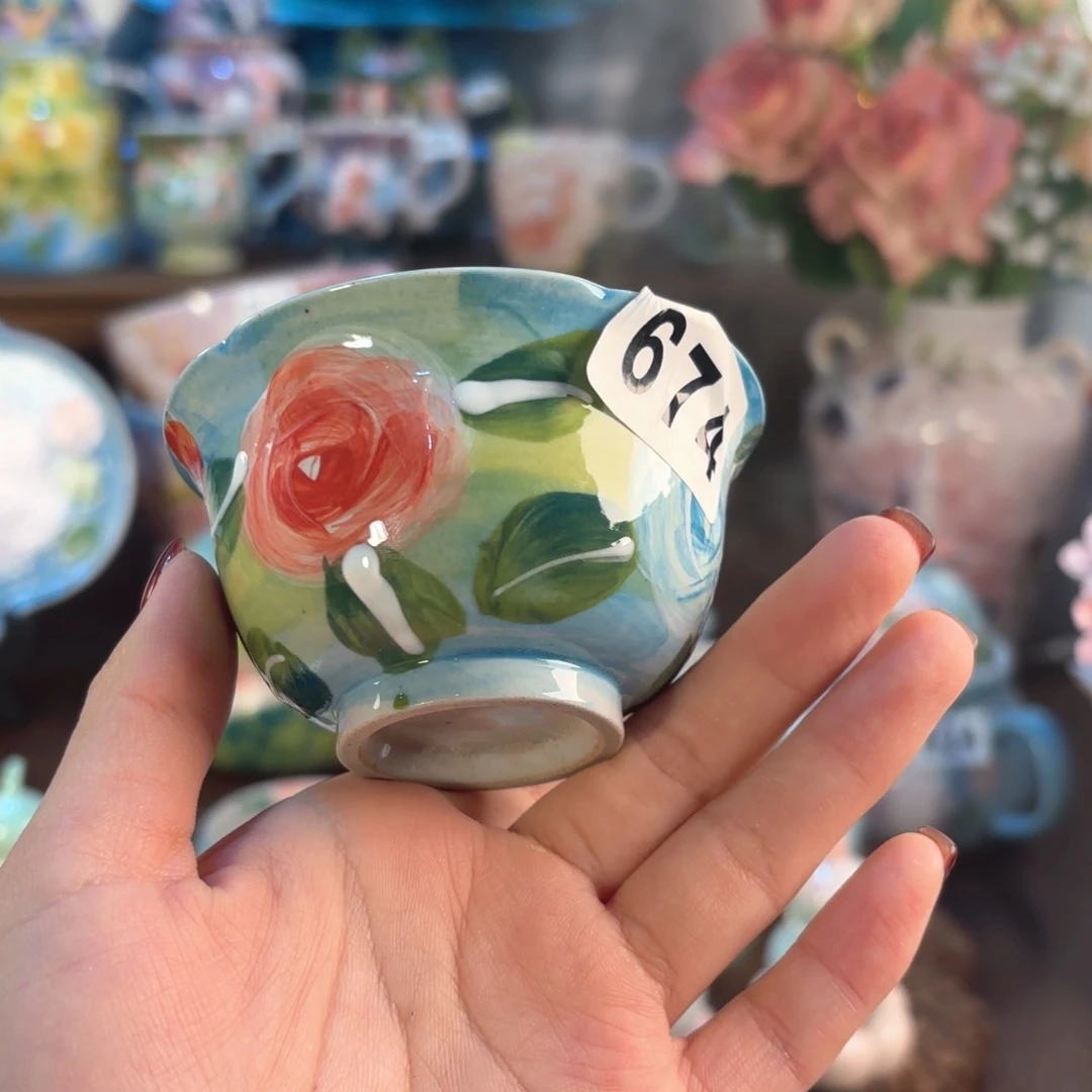 景德镇手绘高温釉下彩陶瓷茶具