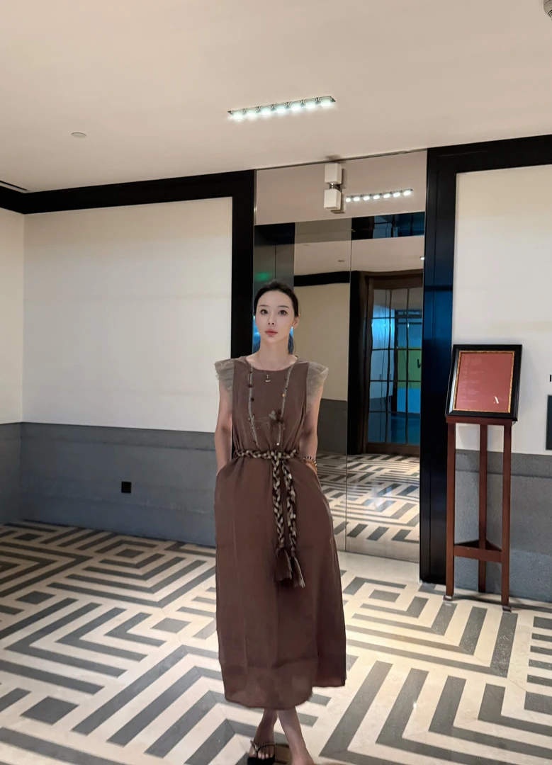 KK颜小新【花朝】设计感小众时尚气质舒适减龄韩版休闲夏季连衣裙