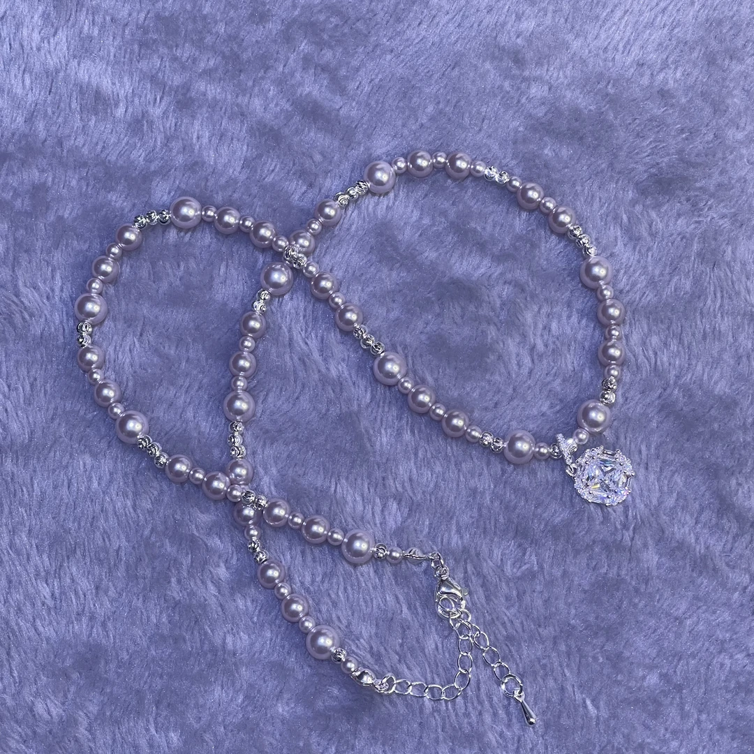 曼塔玫瑰方糖小众项链