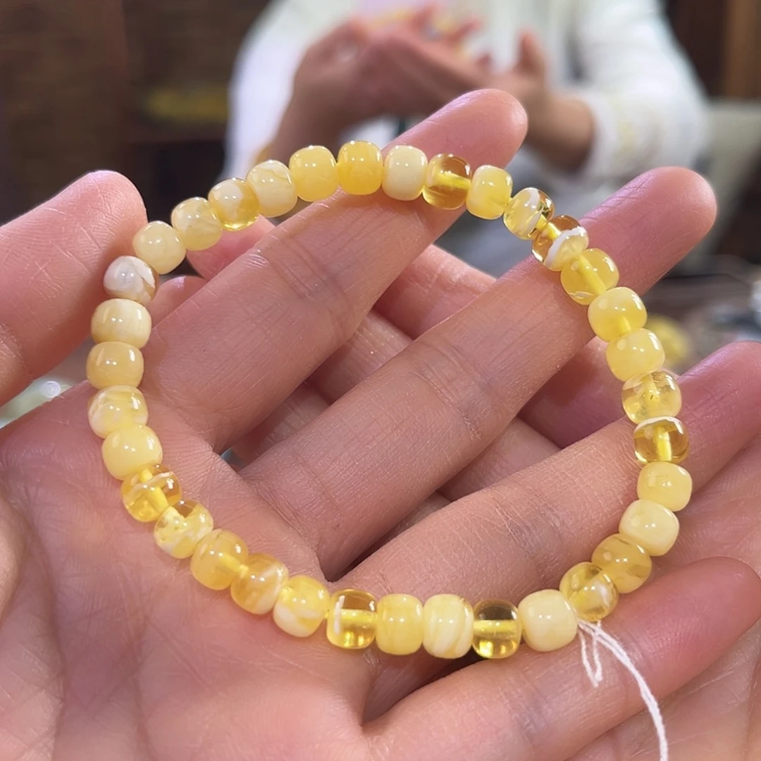琥珀颈饰未镶嵌蜜蜡手串