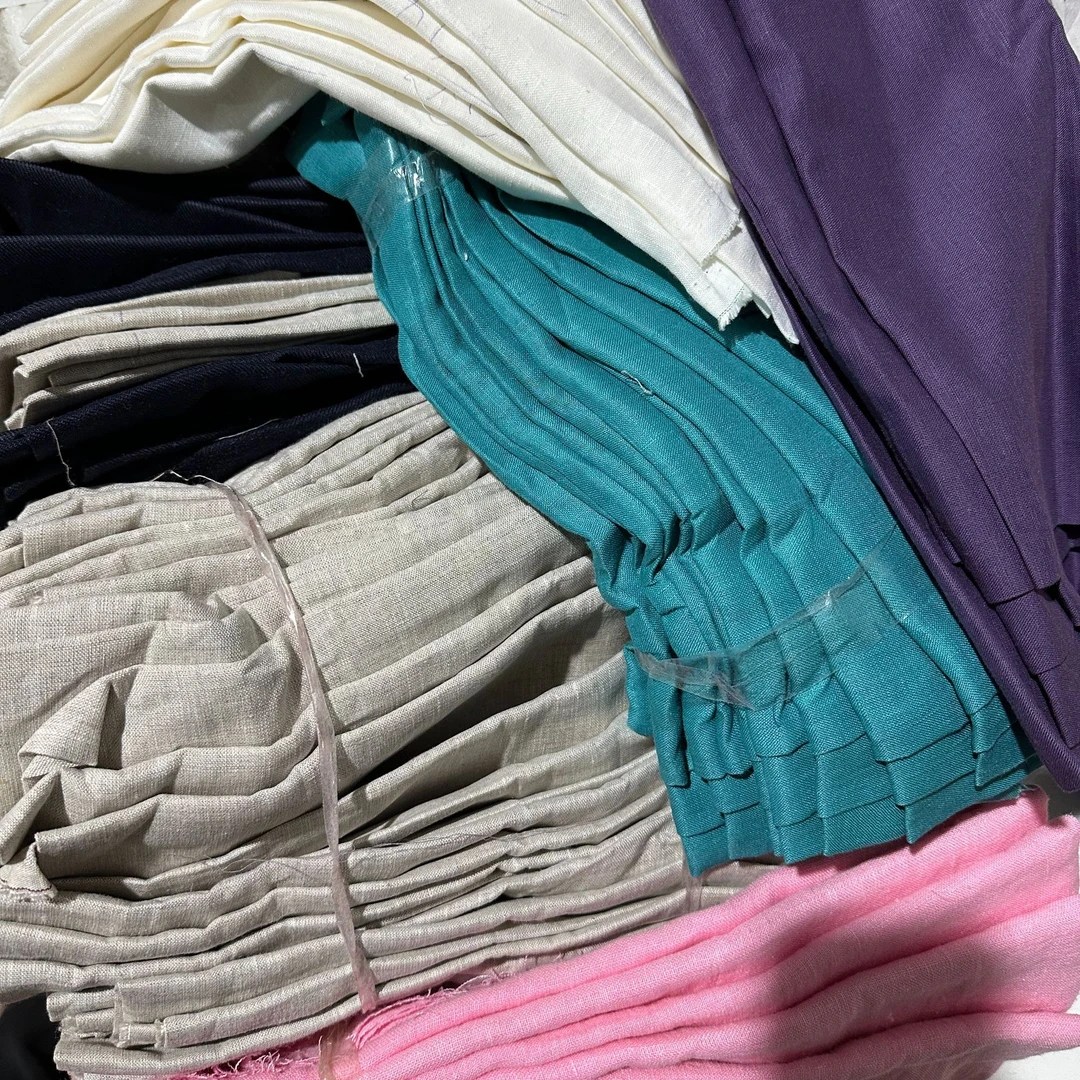 粉丝福利Diy手工麻布料布条村料配件一公斤随机混合色介意慎拍