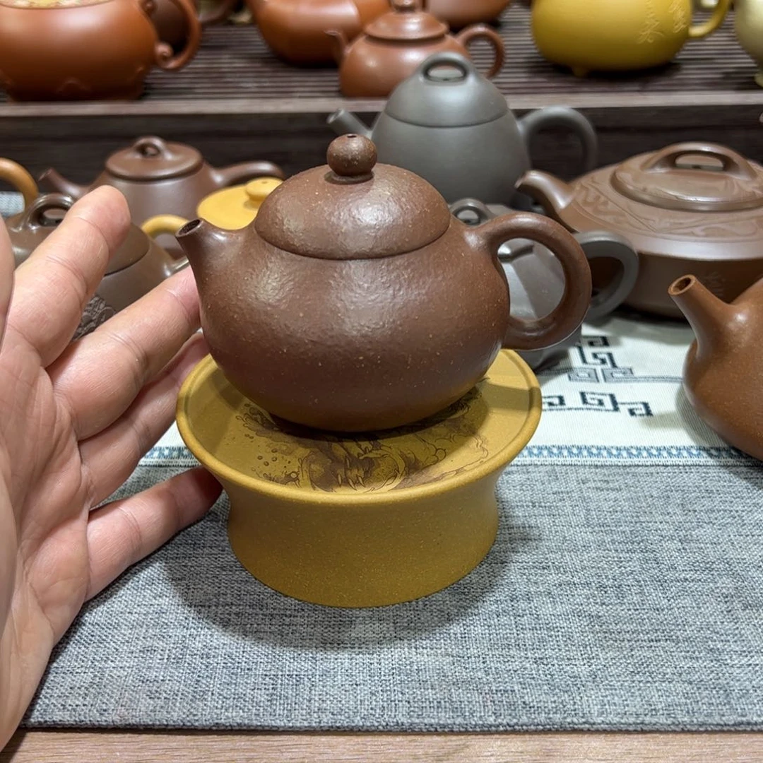 紫砂茶壶健健康康平平安安