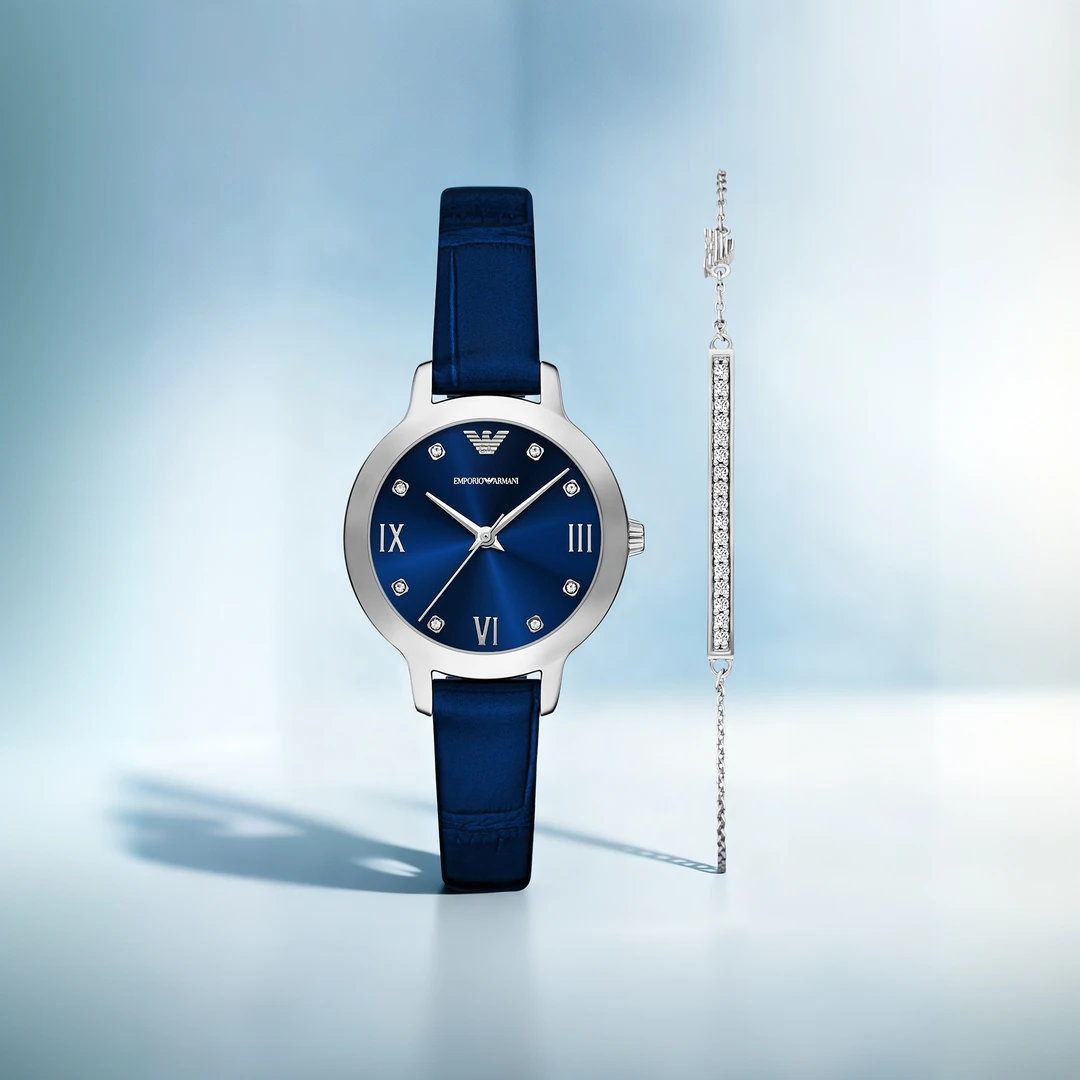 【官旗】EMPORIO ARMANI阿玛尼情侣手表AR80080SET/AR80081SET