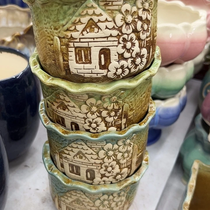 多肉绿植陶瓷花盆9.9包邮，有孔