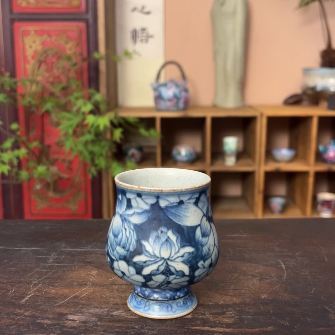 杯柴烧纯手工手绘陶瓷