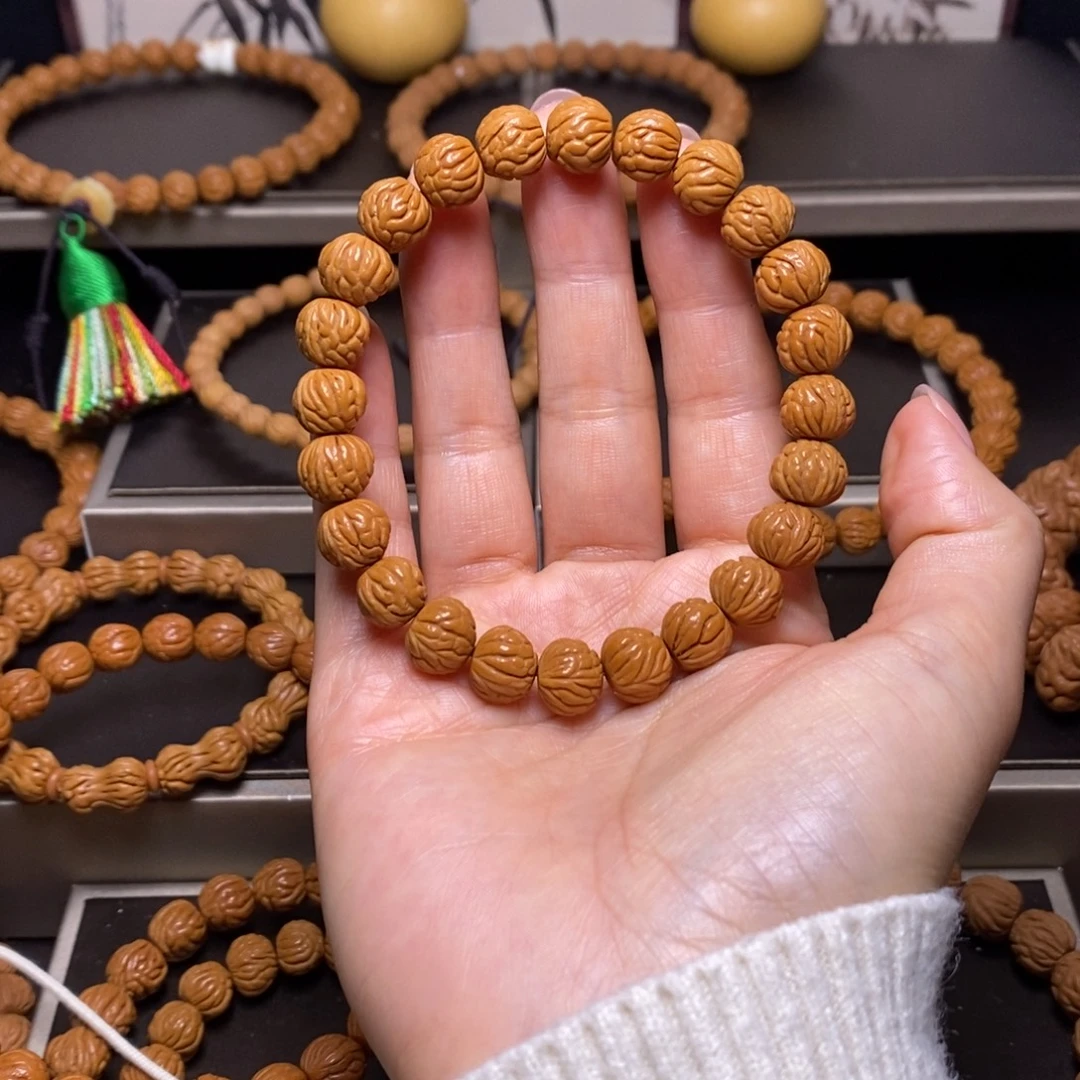 冰***块手串桃核秦岭桃核