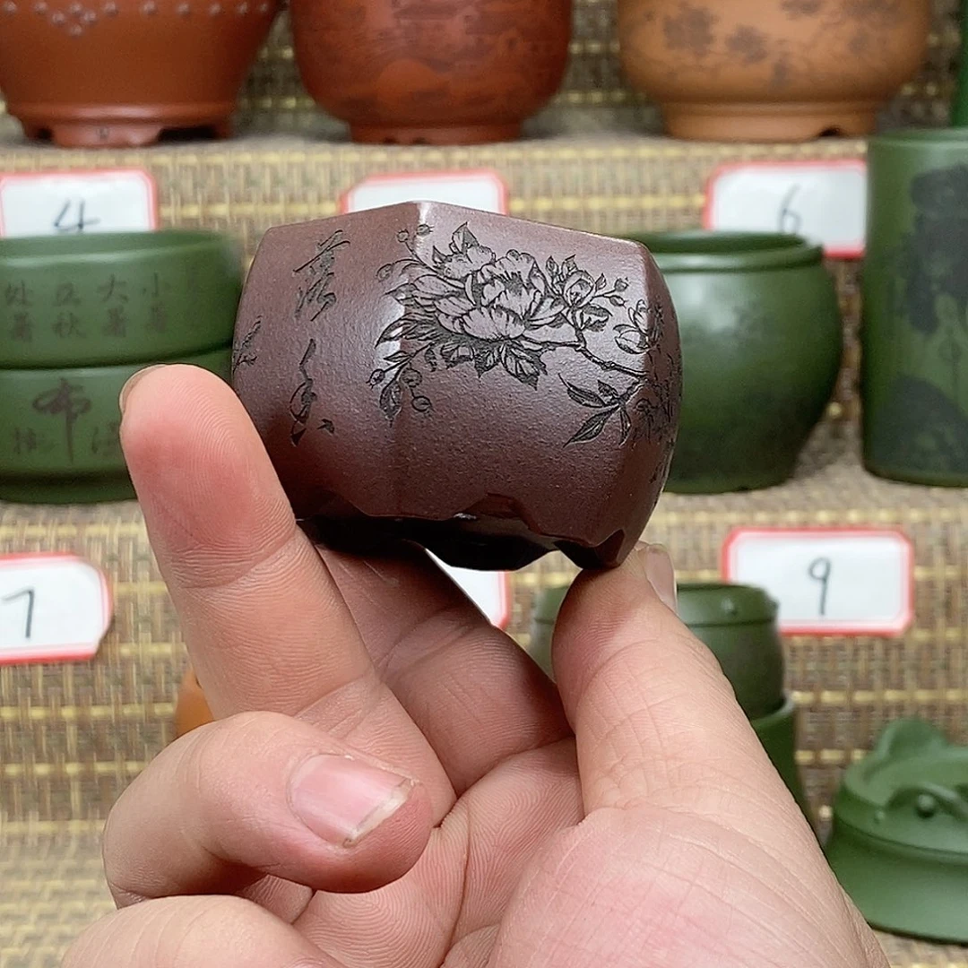 紫砂花盆我在等一