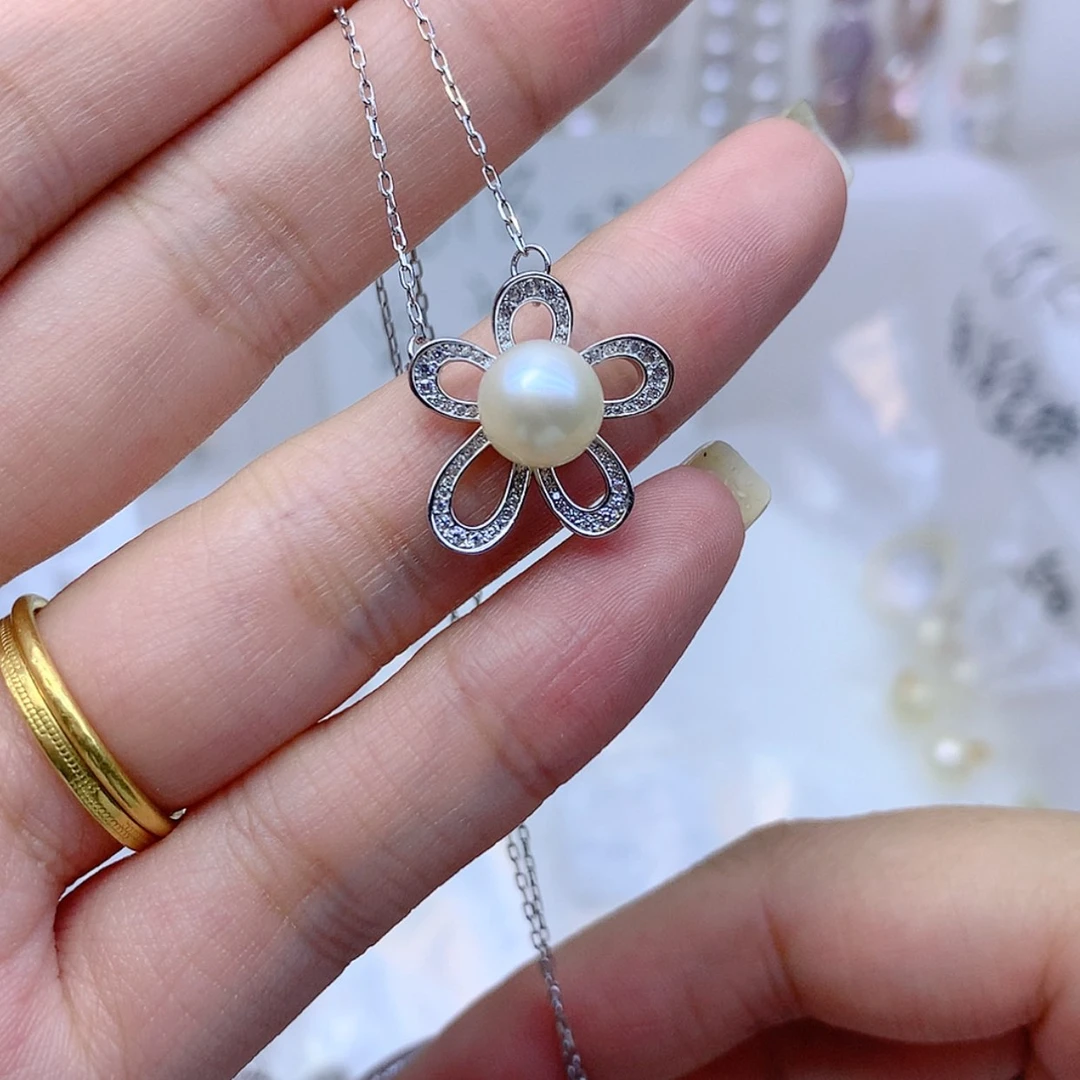 【闪购商品】淡水珍珠银S925镶嵌颈饰