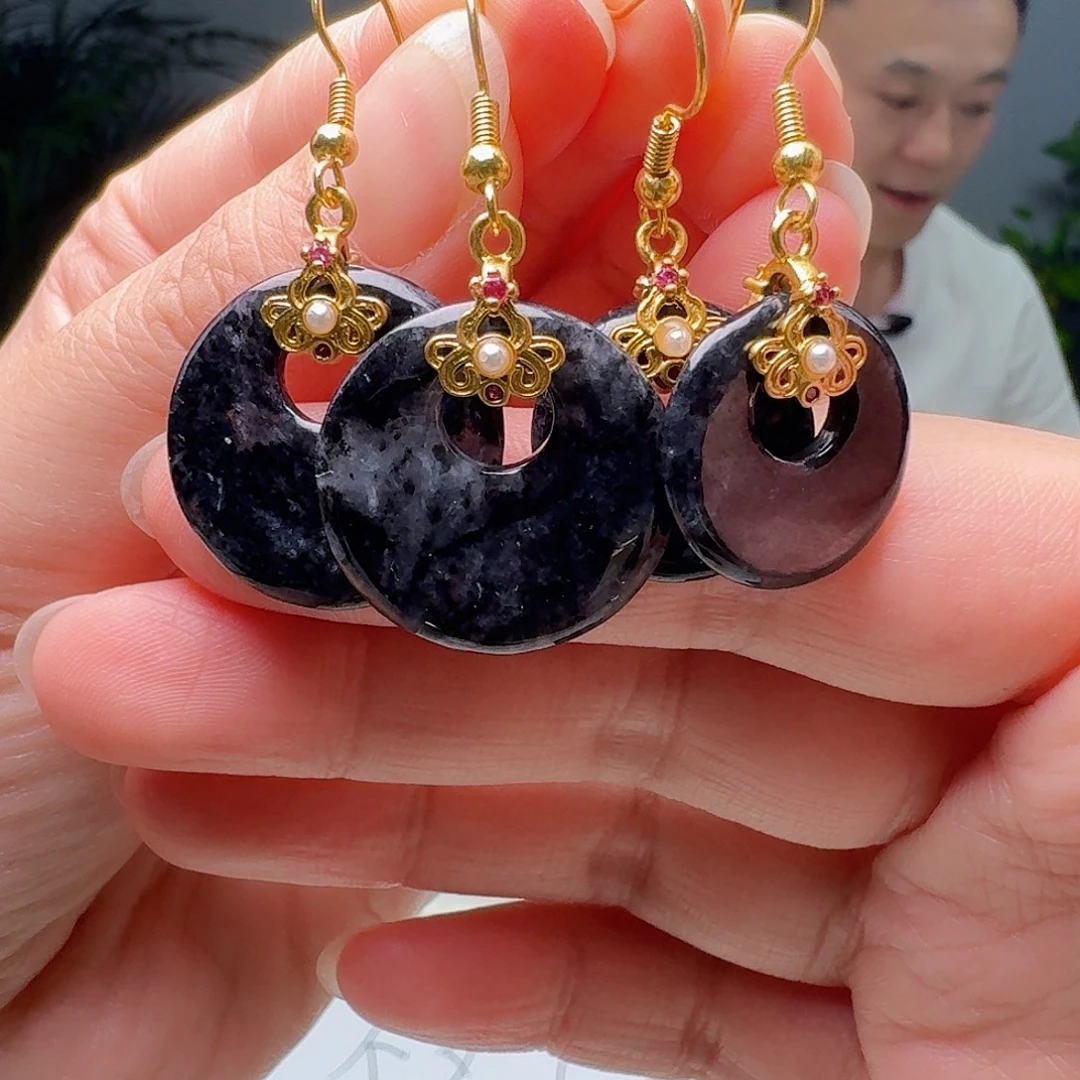 未镶嵌翡翠耳饰多样性发货其一