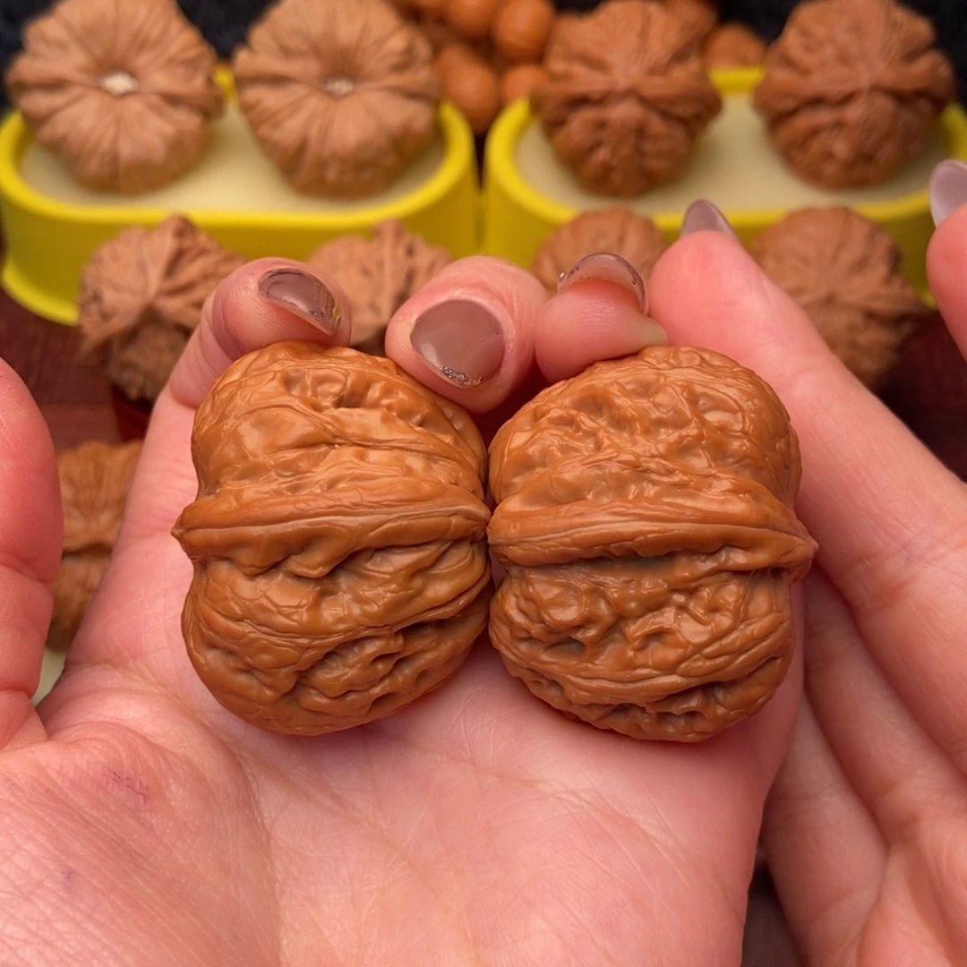 把件文玩核桃40翘头 粗筋 元宝……