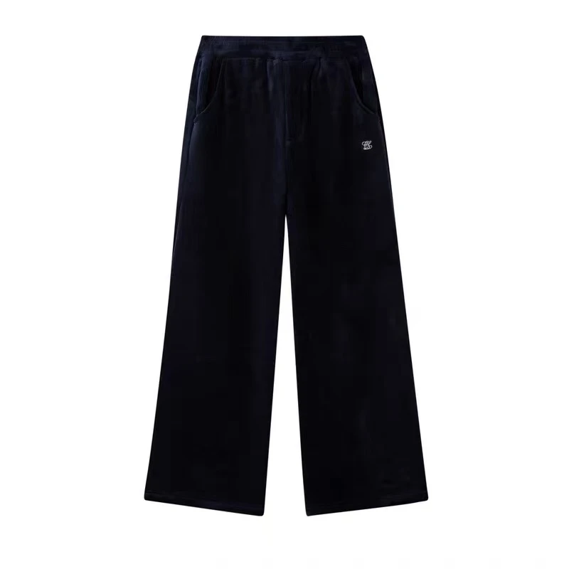 加绒 童装女童裤子2025年冬季新品休闲阔腿长裤