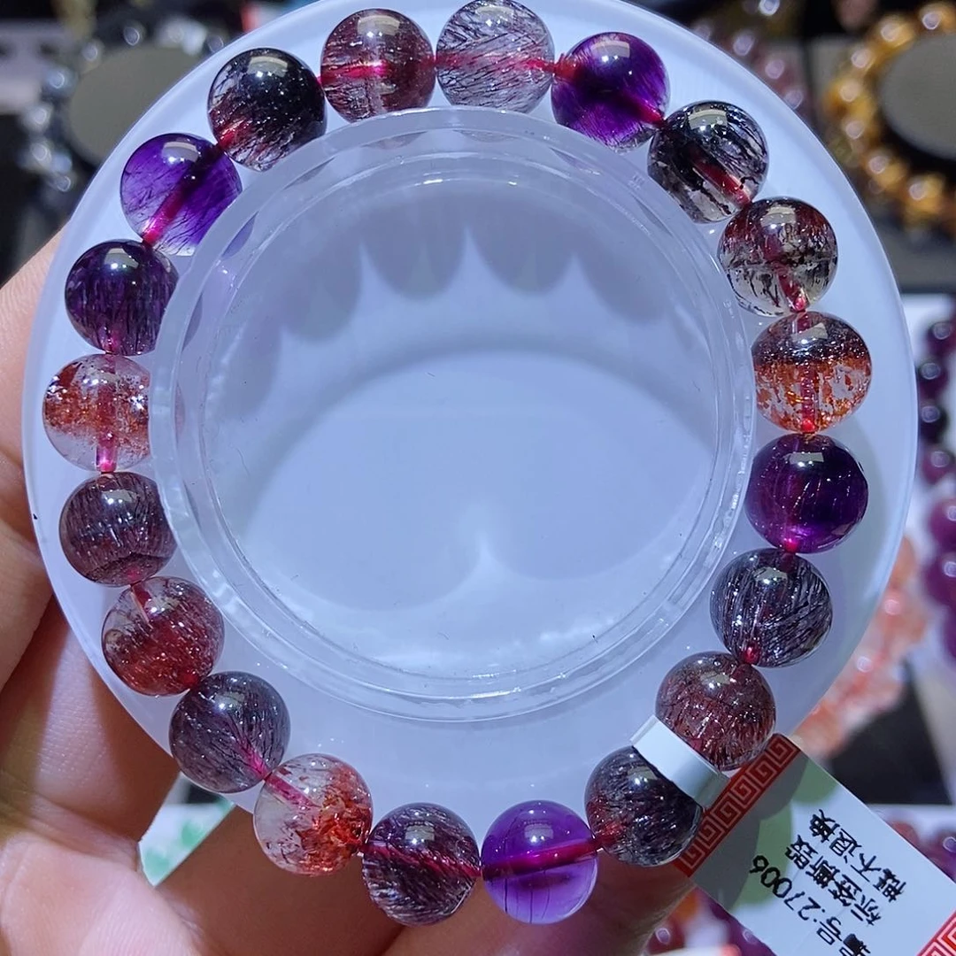 未镶嵌手链水晶黑加仑超七10