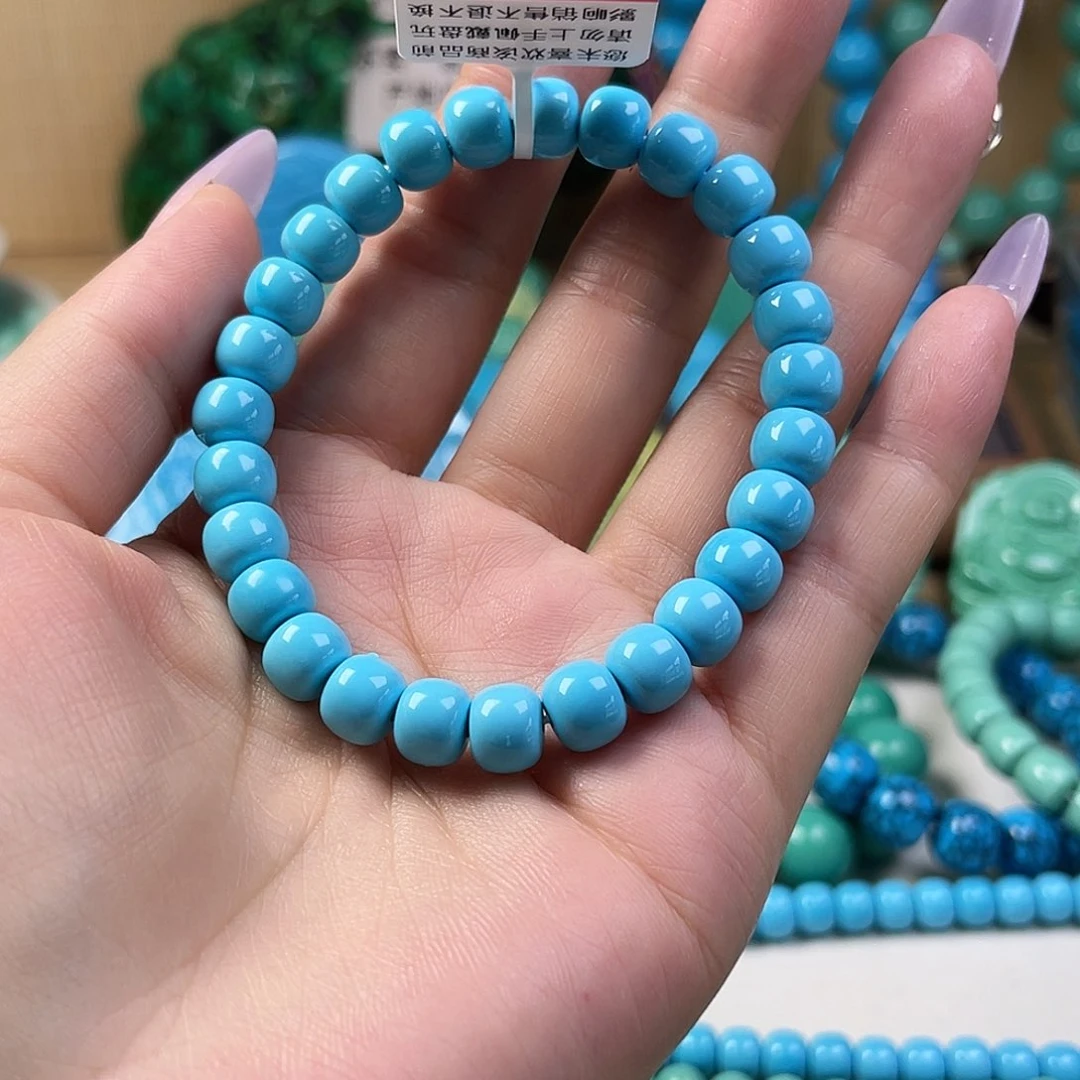 湖北工厂批发精品手串绿色蓝色雕刻单珠DIY配饰源头