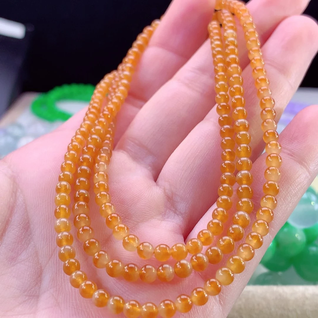 翡翠手链未镶嵌黄翡