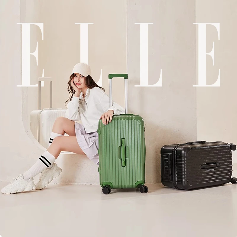 ELLE高颜值轻便潮流学生三七开大容量专用拉杆拉杆收纳箱小型女士