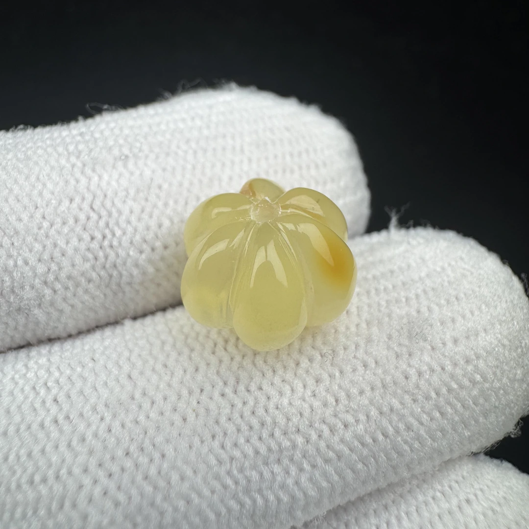 M5062天然原矿俄料蜜蜡瓜珠12*8.8mm支持复检