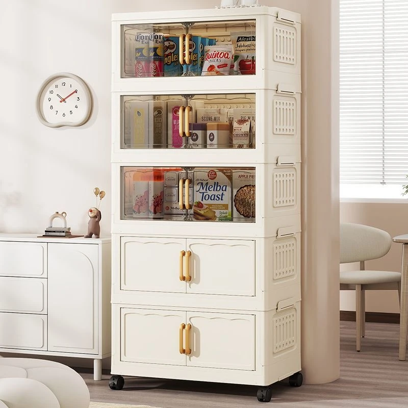 平面极简折叠式收纳柜家用宝宝玩具储物柜卧室床头柜儿童衣柜