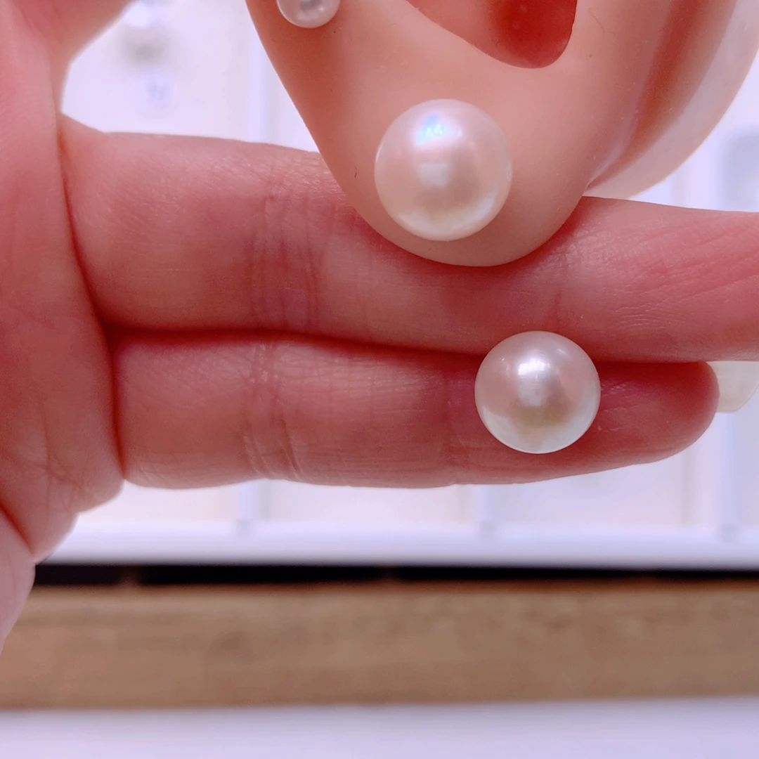 淡水珍珠耳饰合金