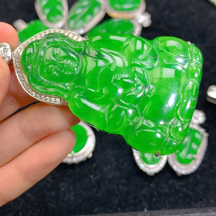 翡翠颈饰银S925镶嵌恬一个