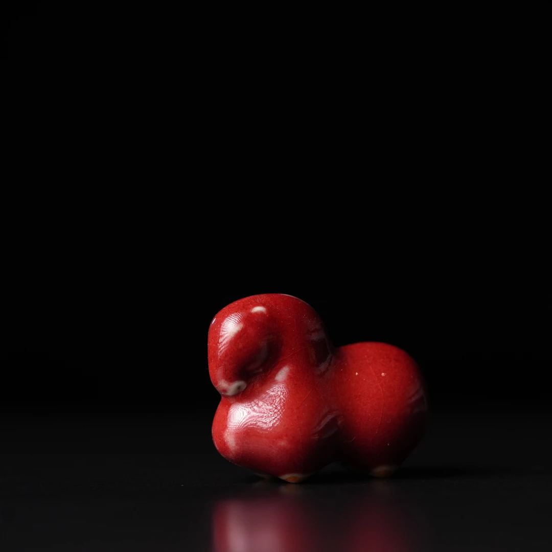 神垕钧瓷茶宠系列摆件钧红釉版本