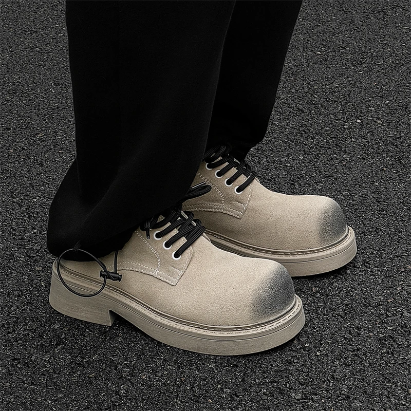 百搭德比厚底小皮鞋2024新款秋冬复古鞋子大头鞋马丁鞋14706-J