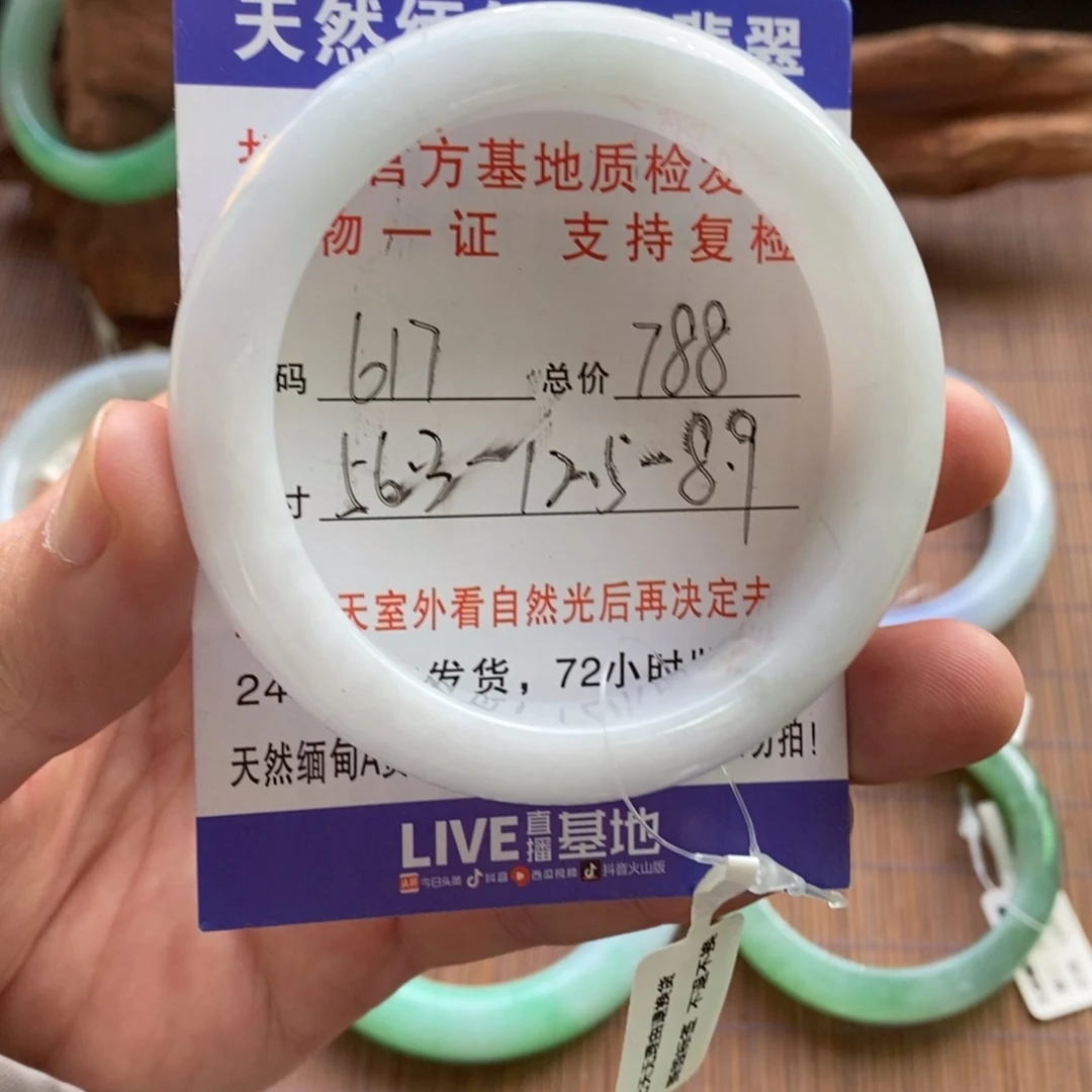 翡翠未镶嵌手镯617