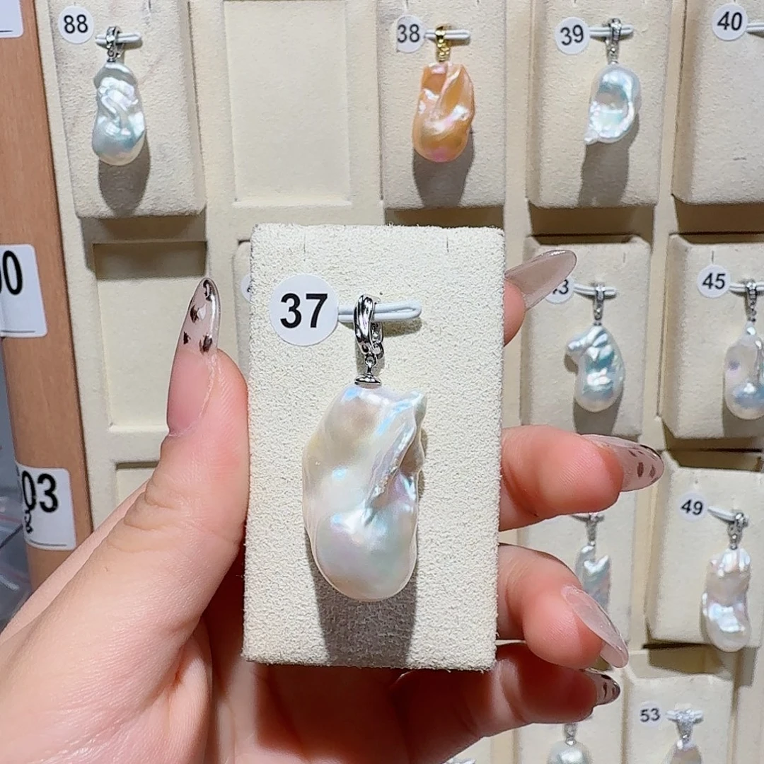 苍***下颈饰淡水珍珠银S925镶嵌