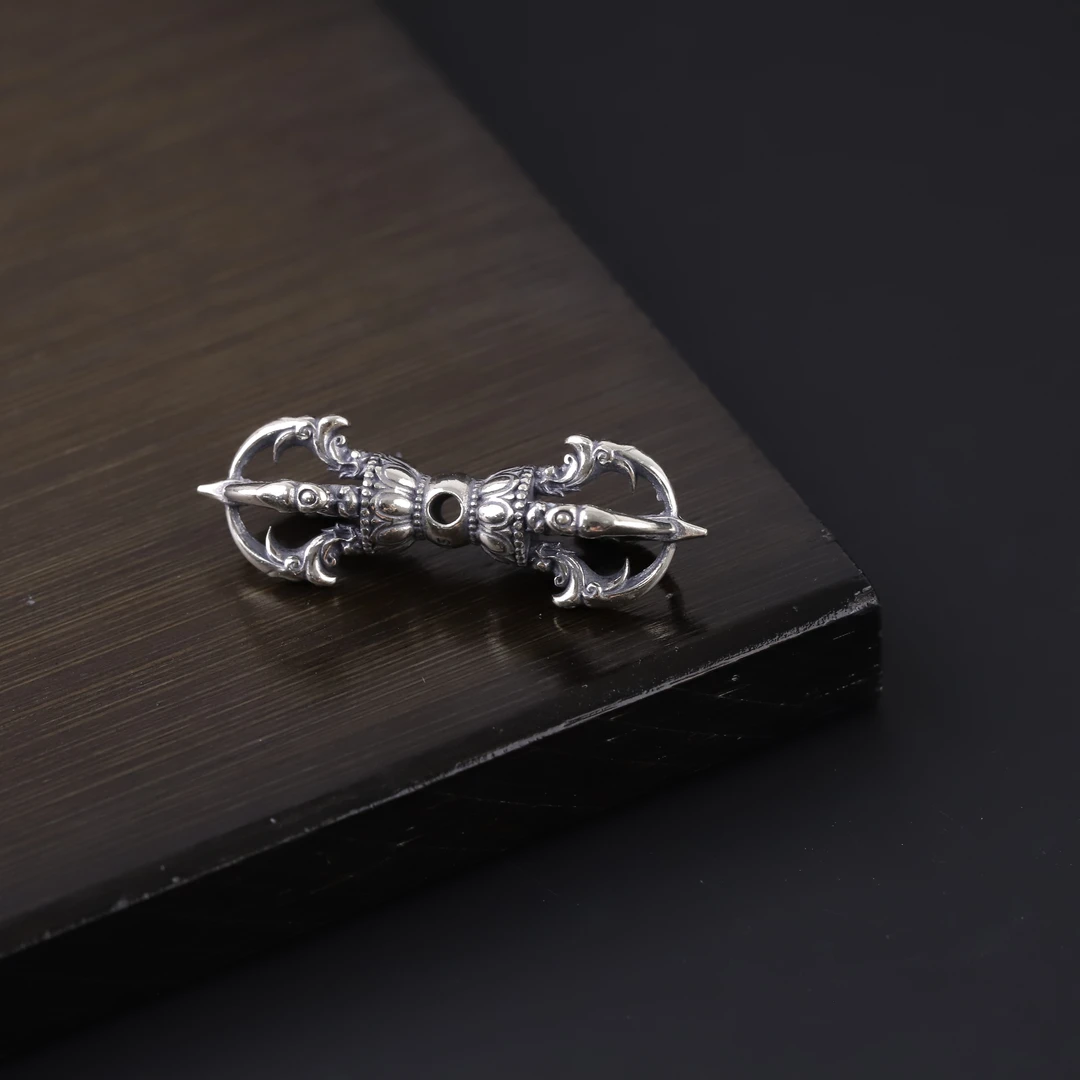 925银银制品  S9237 银金刚杵文玩配件