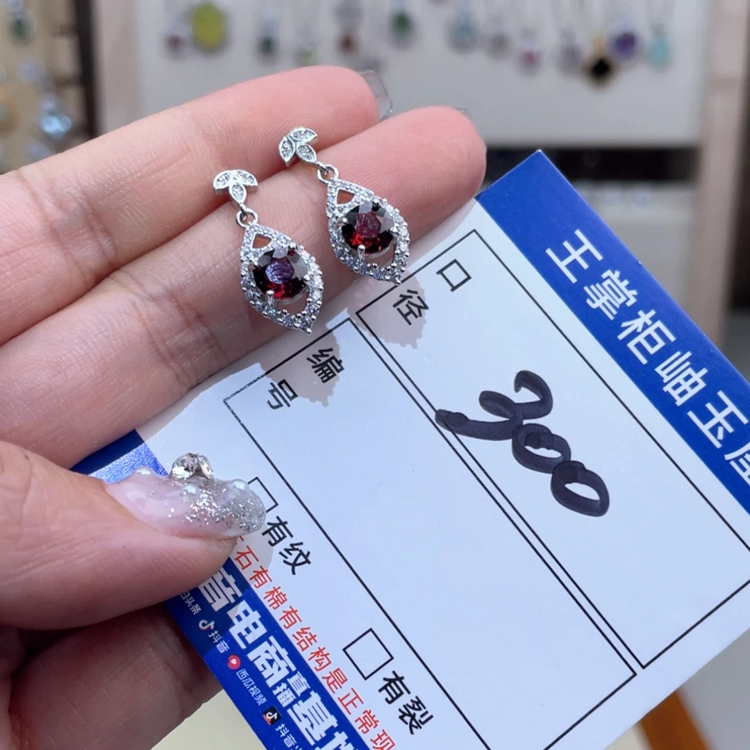 颈饰银S925镶嵌石榴石