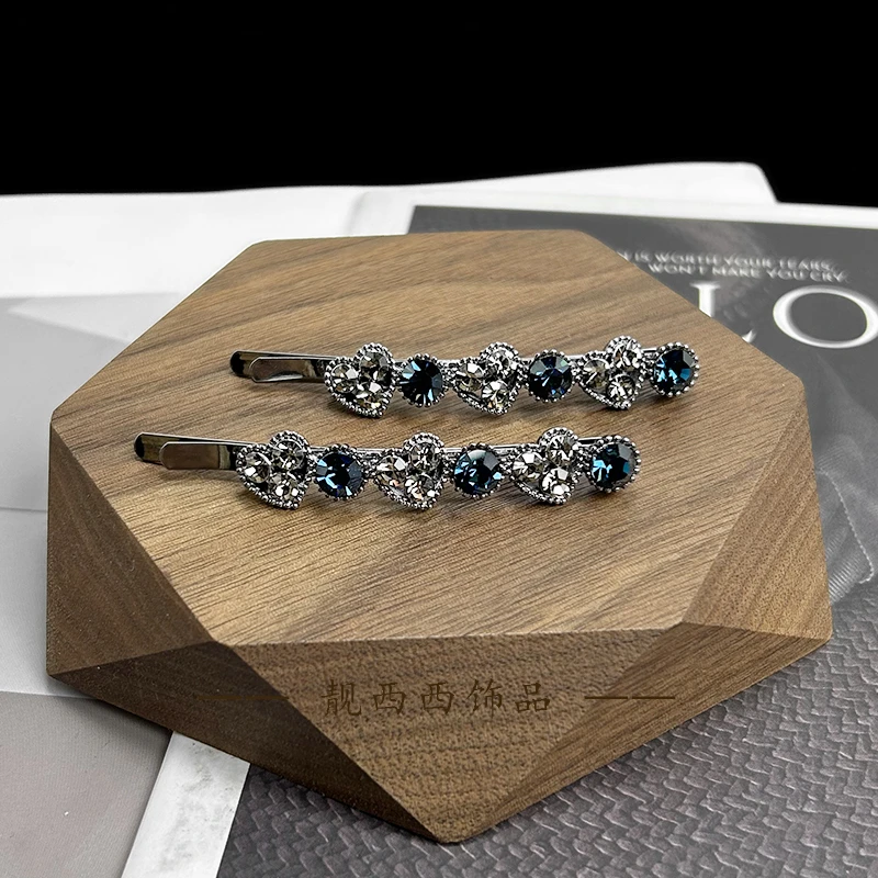 【LXX靓西西】8023 精致风爱心时尚7厘米碎发一字夹一对装