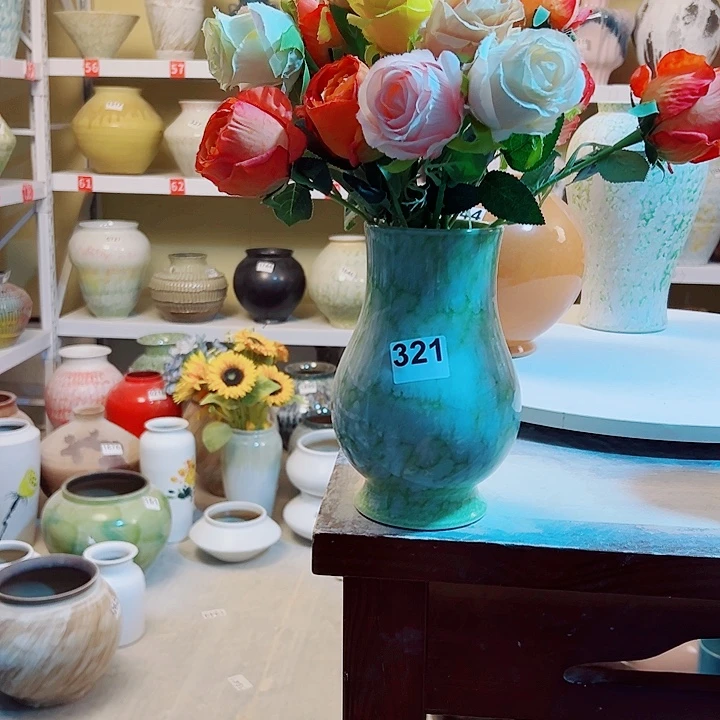 瓷片高22口8。摆件。321