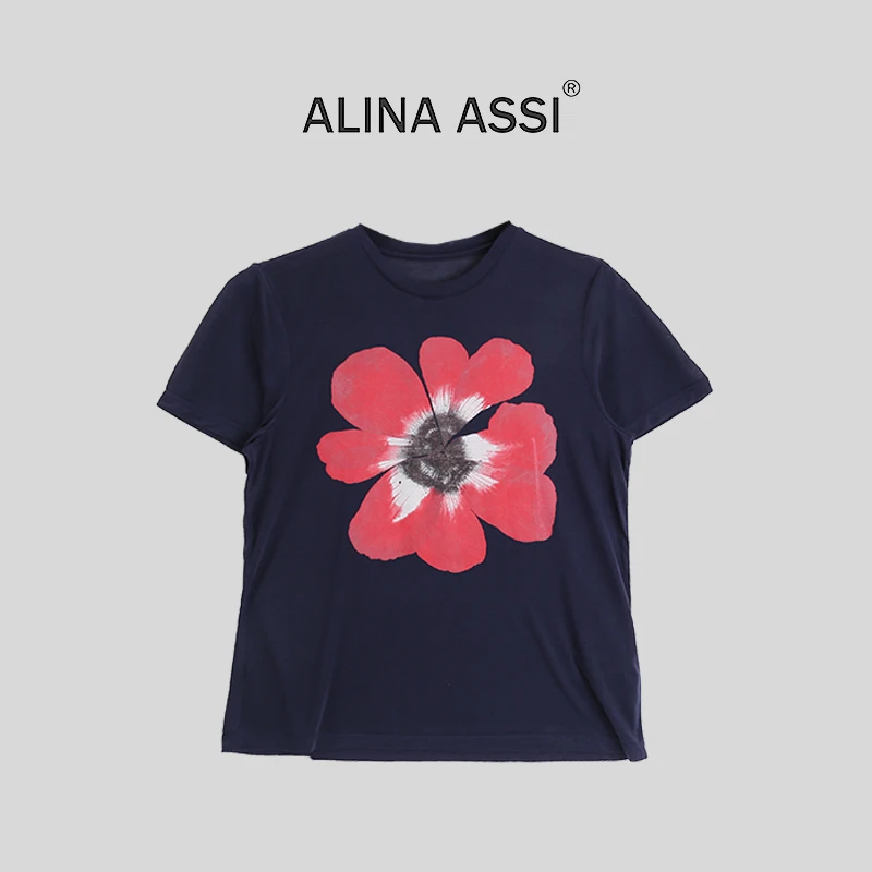 【一个艺】2025春夏新款百搭简约显瘦女短袖上衣K0332