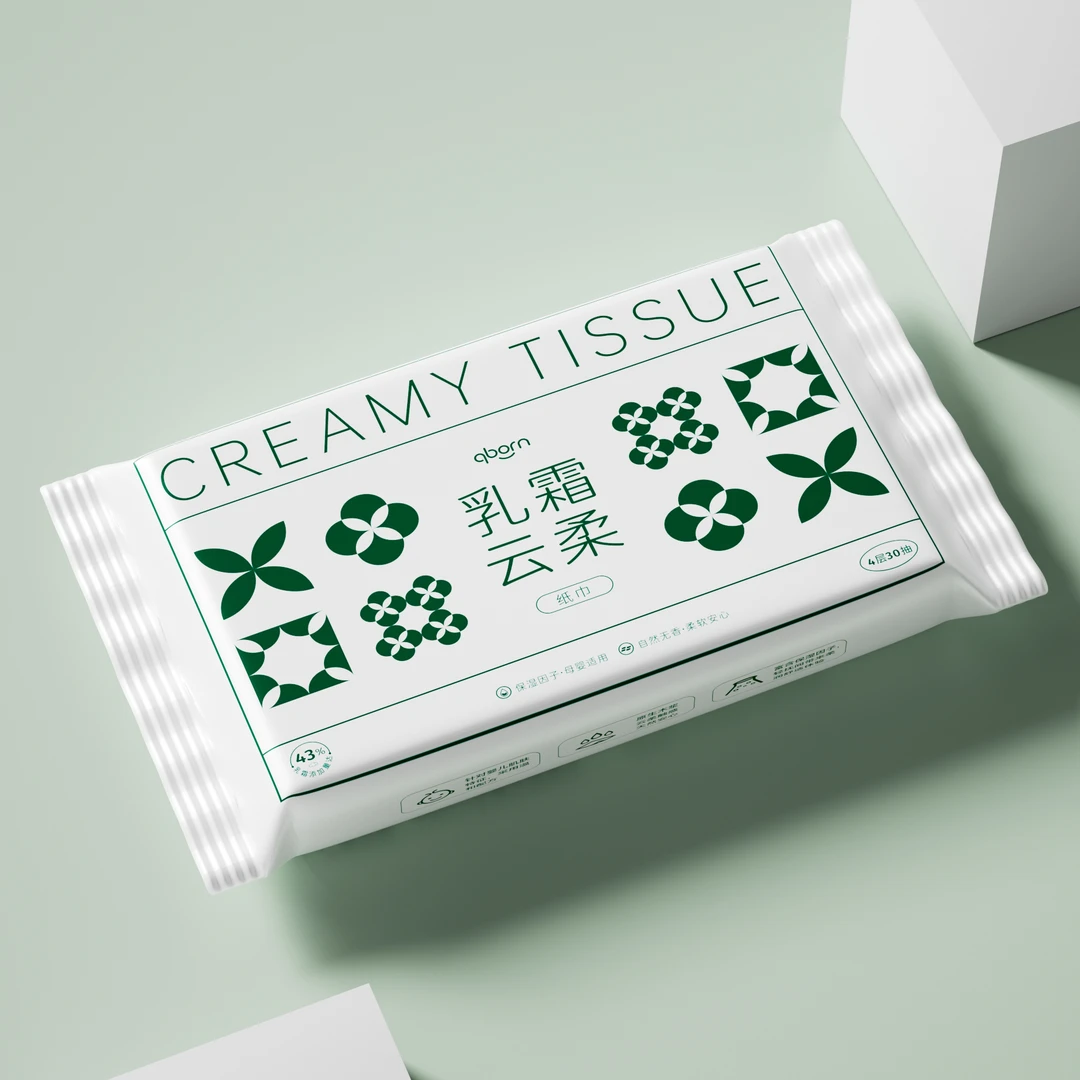 qborn新生儿乳霜柔润纸面巾保湿抑菌