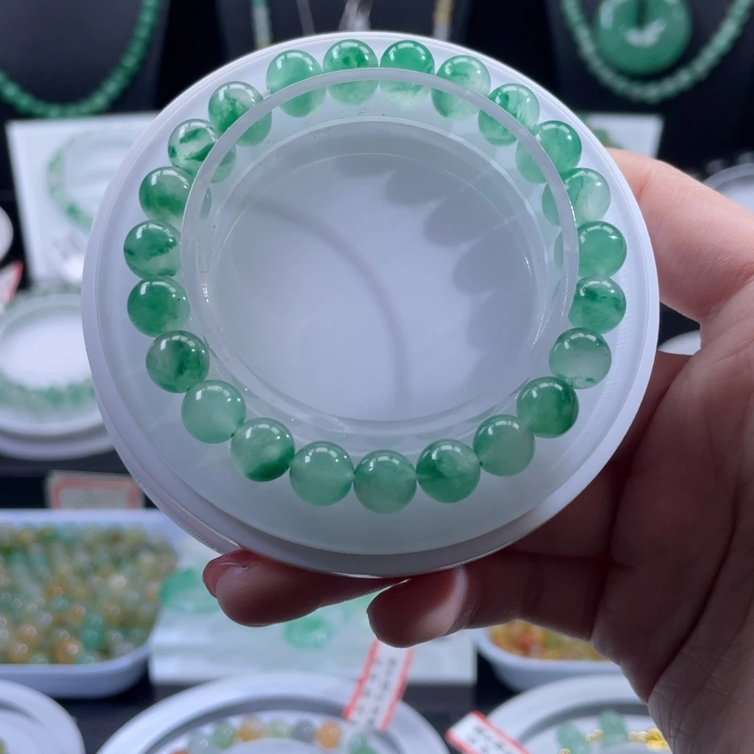 石英质玉（非洲翠）未镶嵌手串