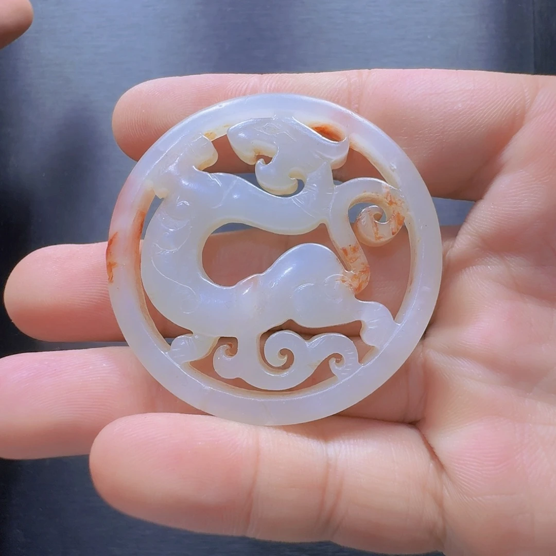 和田玉未镶嵌挂件冰*