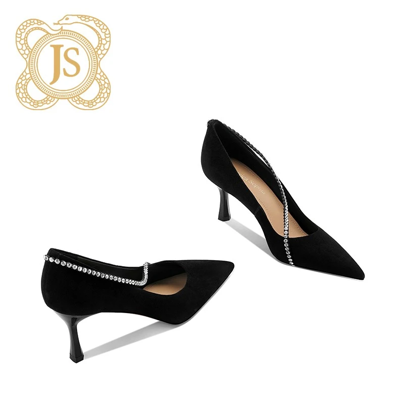 jessicasophia已开价，SA8139-S201配裙子气质水钻链条黑色单鞋