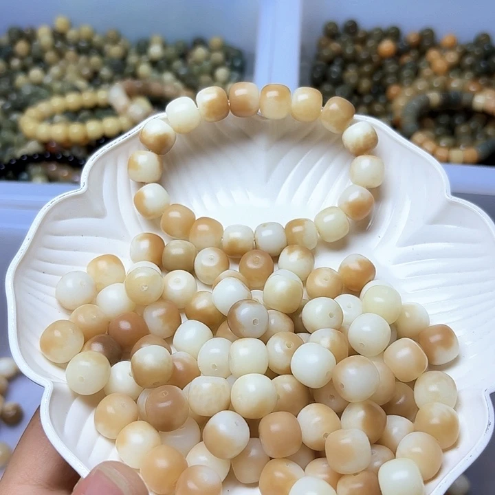 白玉菩提吊坠白玉菩提12暗夜玫瑰桶50颗卡灯牌宠20颗