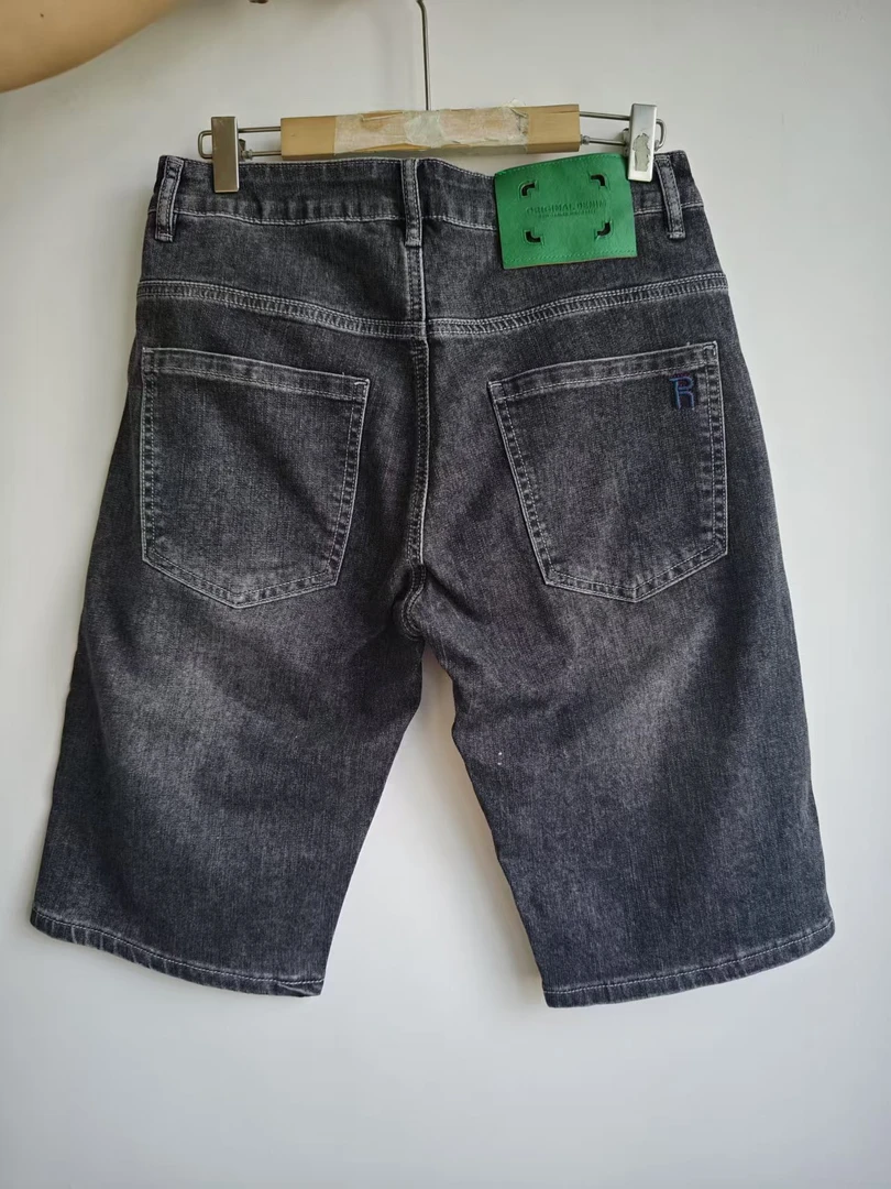 男士直筒中裤夏季薄款男士牛仔短裤高端2025新款宽松休闲五分中裤