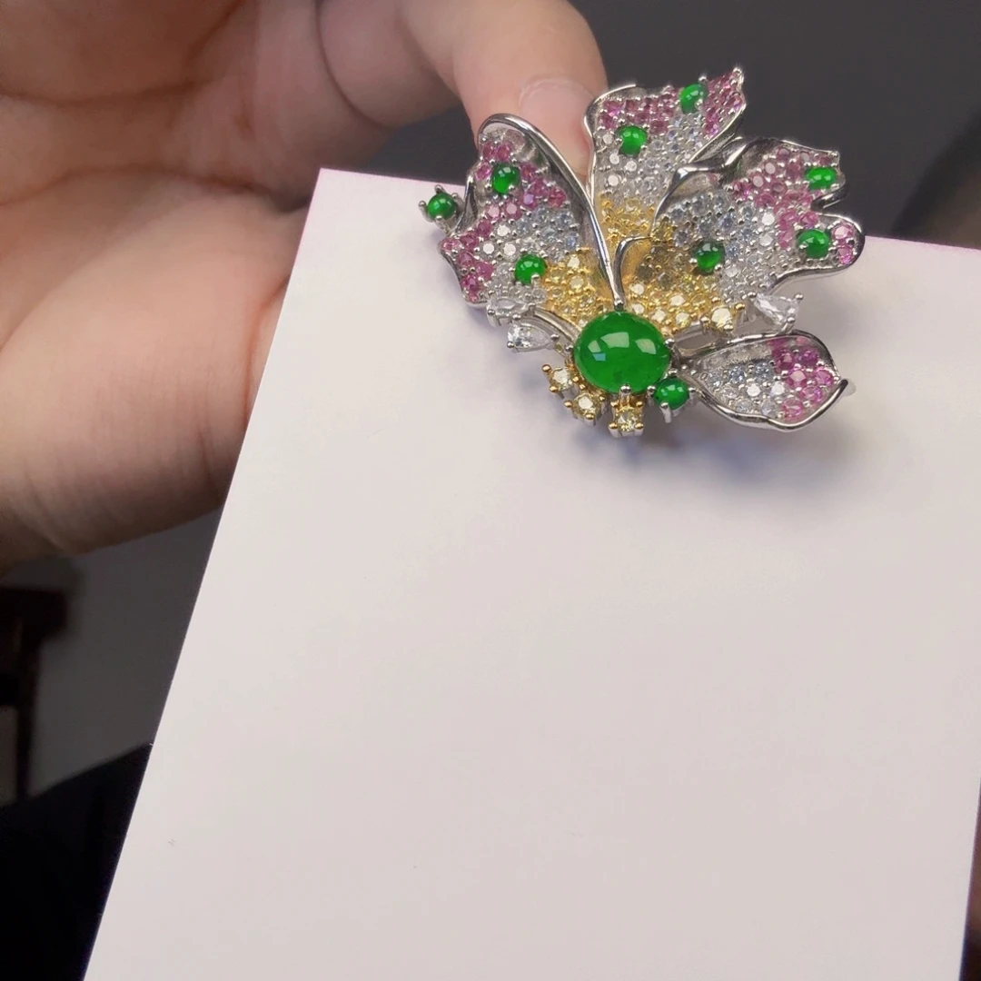 翡翠未镶嵌颈饰一件