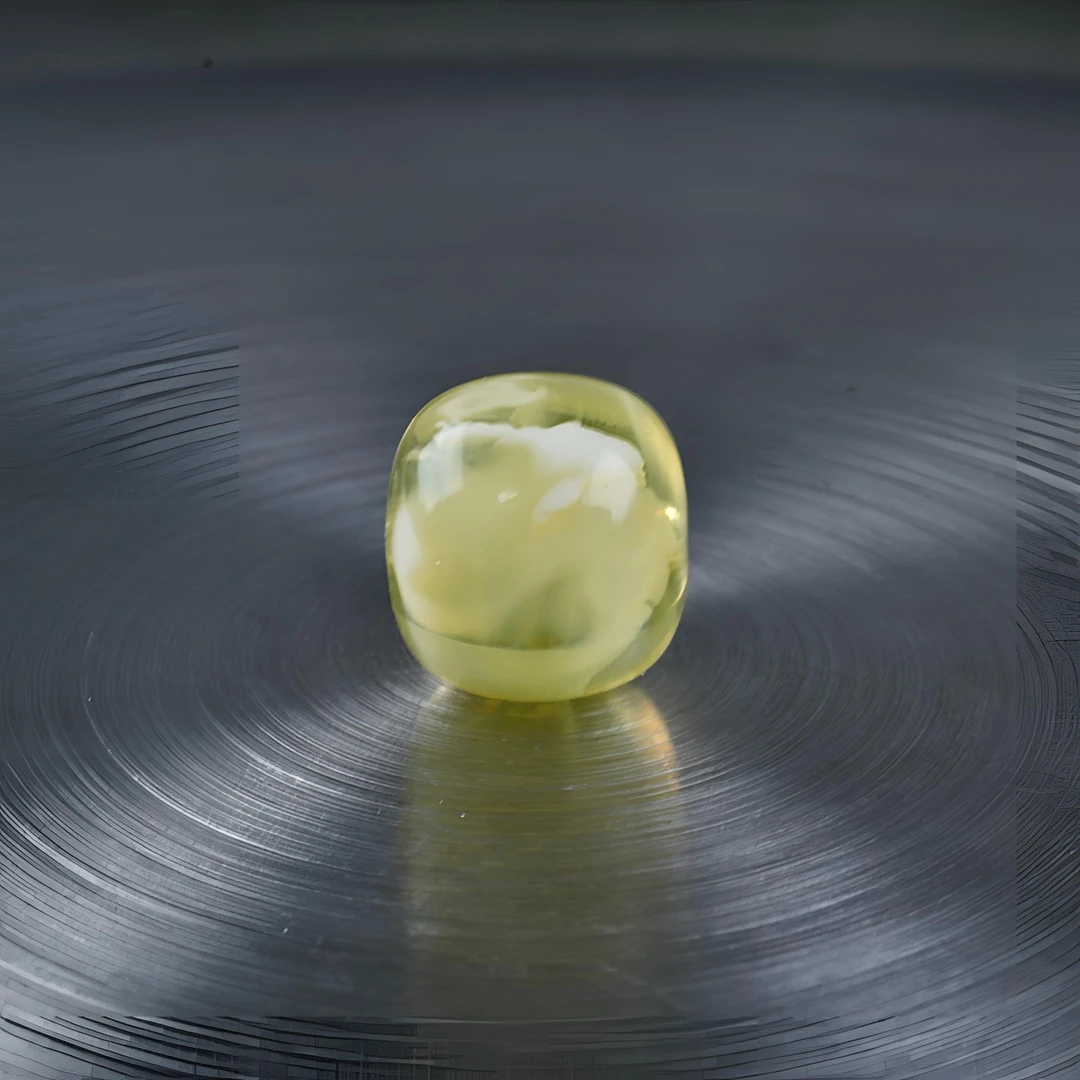 绿荧光金白妖花老型尺寸9.8*8.8mm天然琥珀蜜蜡文玩配饰