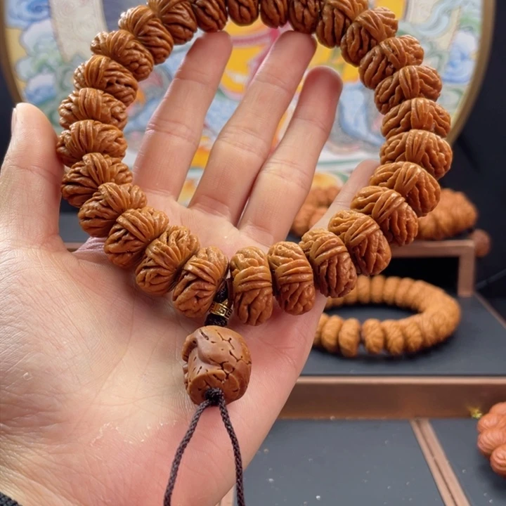 桃核手串小*头龙纹桃核矮刺