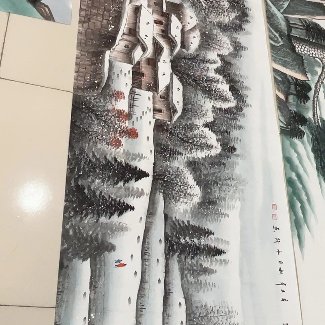 国画纯手绘山水花鸟