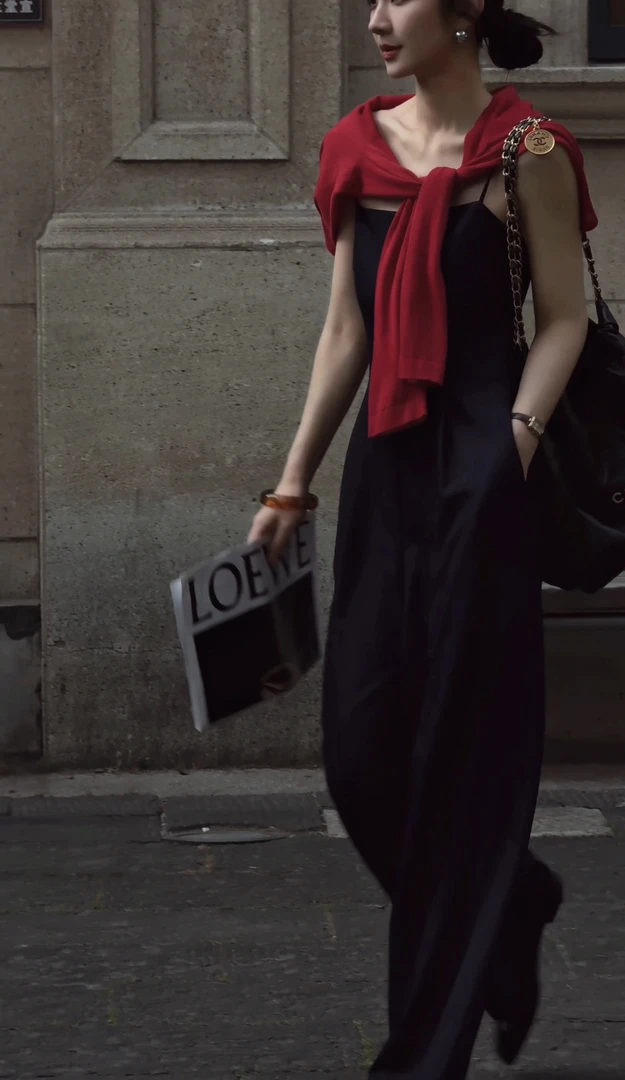 【巴赫小调】2025夏季新款法式吊带连体裤百搭气质时尚1071-2