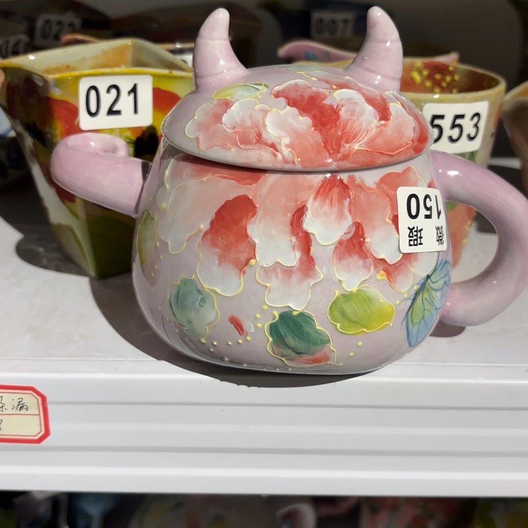 景德镇手绘高温釉下彩陶瓷茶具