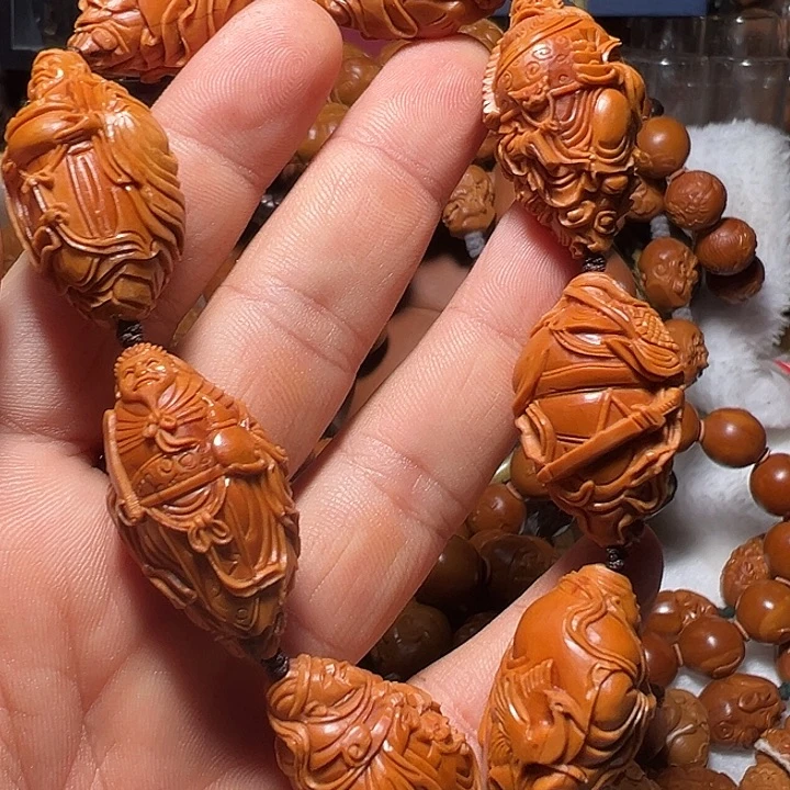 -***-手串/手链橄榄核九路财神泛油