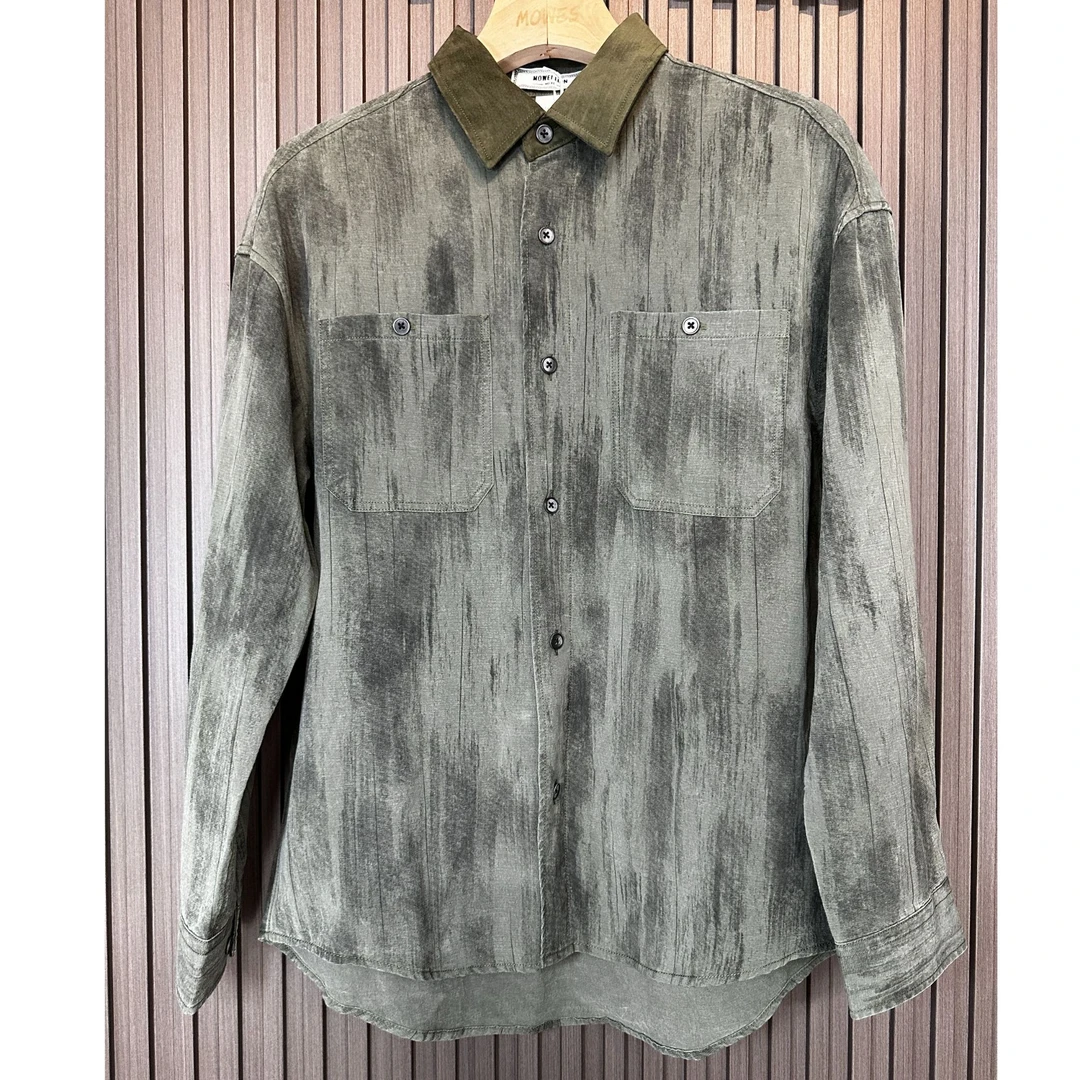 【MOWEIS】秋冬衬衫爆款2025新款正牌正品男女英伦百搭高级渐变扎染