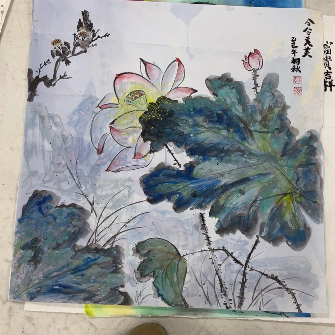 国画郭春锦老师绘画